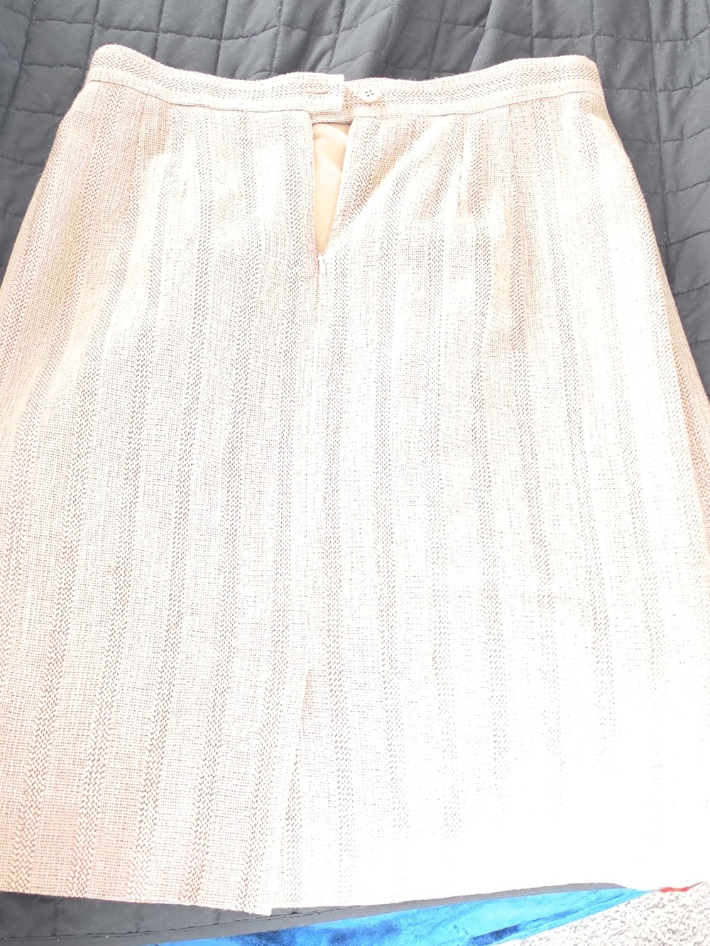 Carlisle Cream Textured A-Line Skirt
